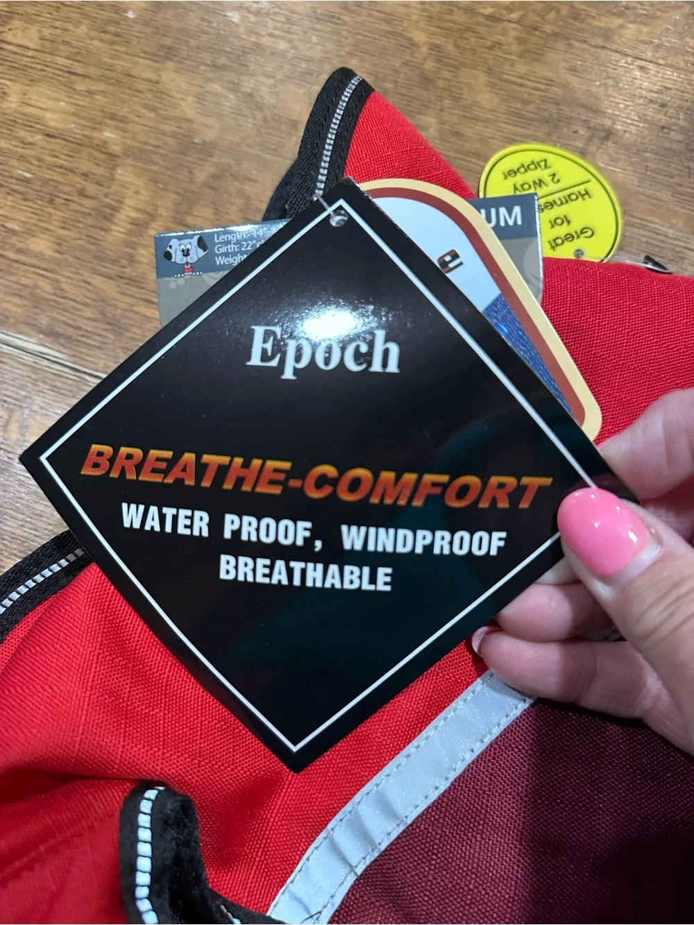 New with tags Breathe-Comfort Red Dog Coat‎ Velcro